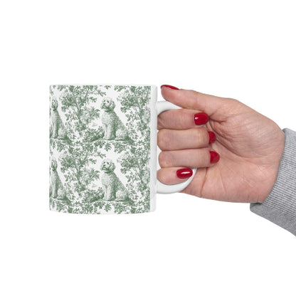 Golden doodle French Pastel Toile de Jouy Mug