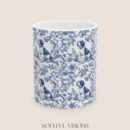 Beagle French Toile de Jouy Mug, Beagle Mug, Beagle gift, Dog Toile Jouy Mug, Beagle Lovers Gift, Beagle mom gift, Beagle, Dog Gift Mugs