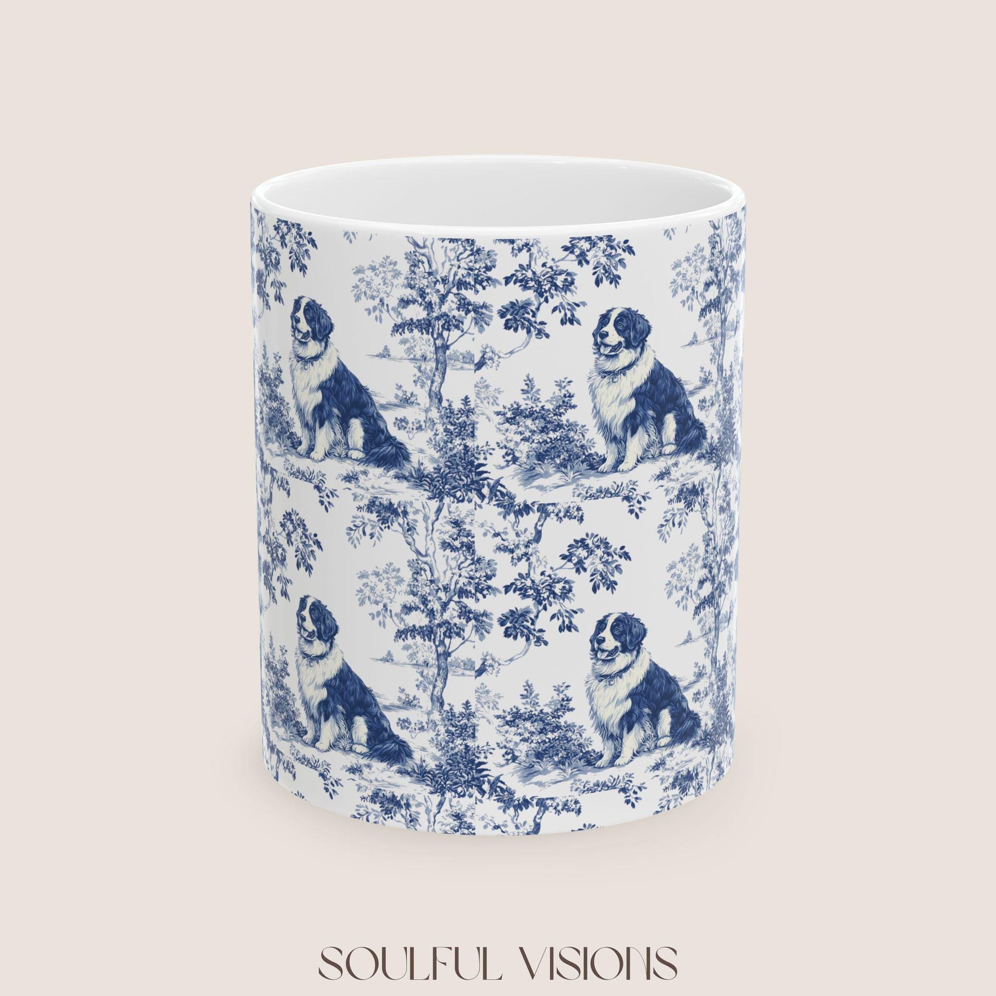 Bernese Mountain French Toile De Jouy Mug, Bernese Mountain Mug, Bernese Mountain, Bernese Mountain mom,Bernese Mountain Lover Gift