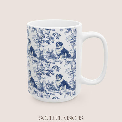 Bernese Mountain French Toile De Jouy Mug, Bernese Mountain Mug, Bernese Mountain, Bernese Mountain mom,Bernese Mountain Lover Gift