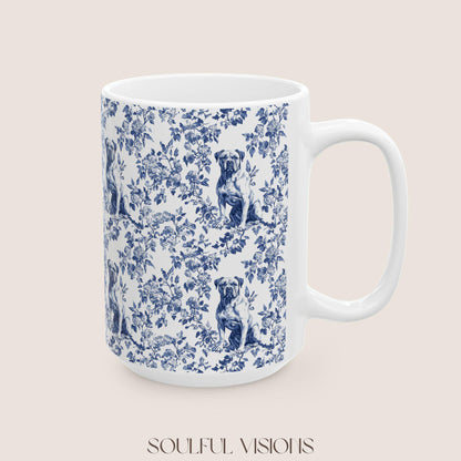 Presa Canario French Blue Toile de Jouy Mug, Presa Canario Mugs, Presa Canario Gift, Presa Canario, Presa Canario mama