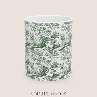Yorkie French Pastel toile de jouy Mug, Yorkie Mug, Yorkie Gifts, Yorkshire terrier, Yorkie mom, Yorkie lover, Dog mom Mug, Yorkie Owner