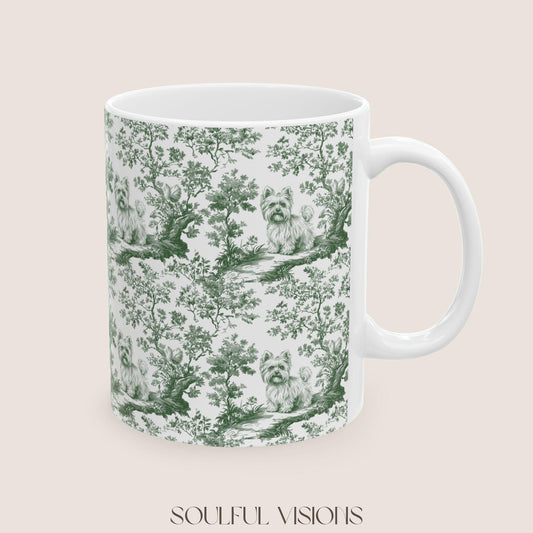 Yorkie French Pastel toile de jouy Mug, Yorkie Mug, Yorkie Gifts, Yorkshire terrier, Yorkie mom, Yorkie lover, Dog mom Mug, Yorkie Owner