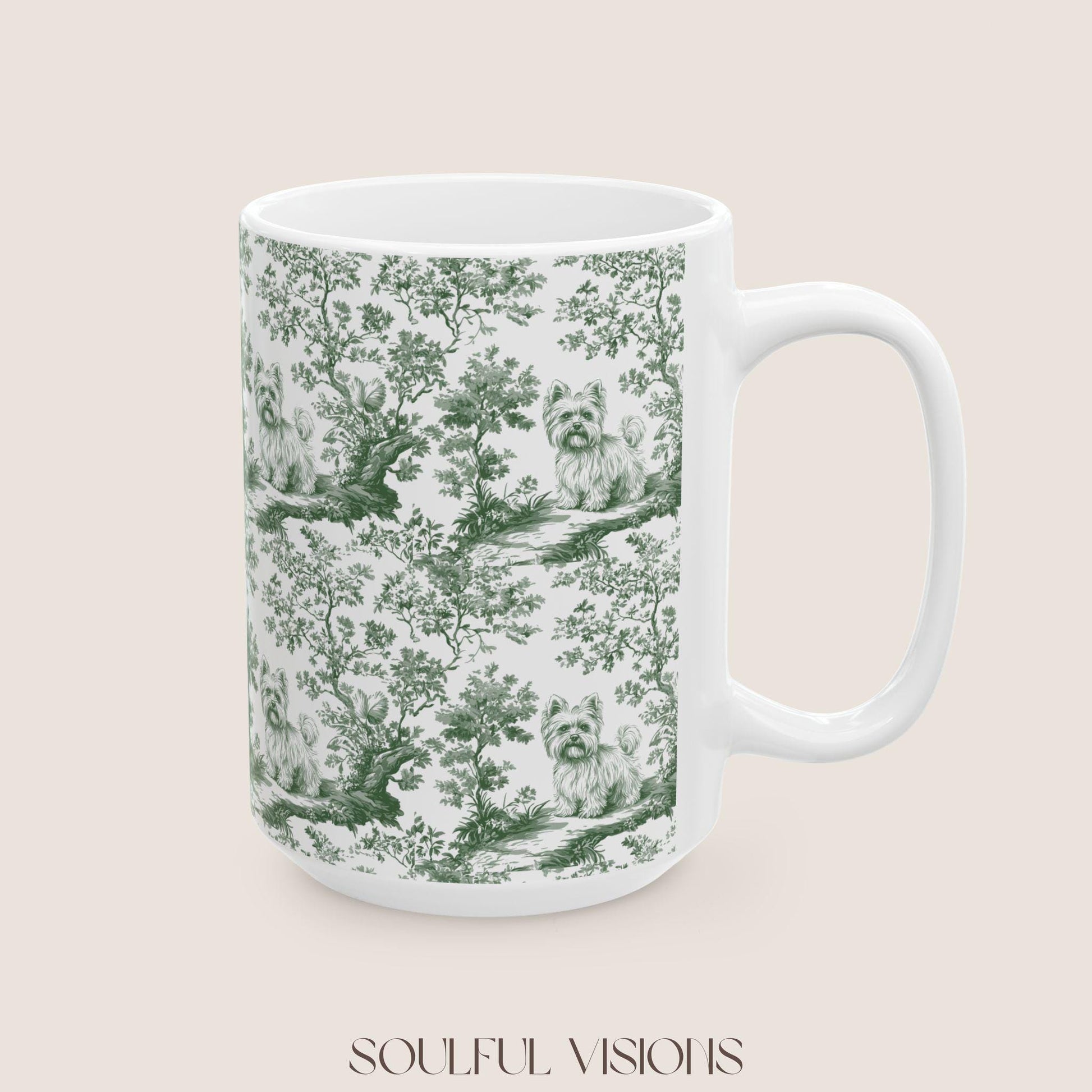 Yorkie French Pastel toile de jouy Mug, Yorkie Mug, Yorkie Gifts, Yorkshire terrier, Yorkie mom, Yorkie lover, Dog mom Mug, Yorkie Owner