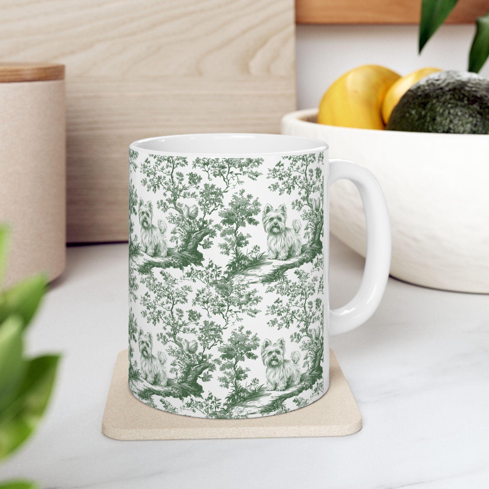 Yorkie French Pastel toile de jouy Mug, Yorkie Mug, Yorkie Gifts, Yorkshire terrier, Yorkie mom, Yorkie lover, Dog mom Mug, Yorkie Owner