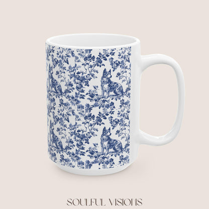 Australian Cattle French Toile De Jouy Mug, Heeler Mug, Heeler mom, Australian Cattle gift, Heeler Lover, Australian Cattle Coffee Cup