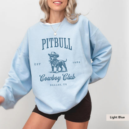 Pitbull cowboy club Sweatshirt, Pitbull shirt, Pitbull, Pitbull mom, Pitbull shirt, pittie, Pitbull Gifts, Pitbull t shirt, Pitbull Gift
