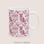 Boxer Dog French Pink Toile De Jouy Mug, boxer dog Mug, Boxer, boxer dog gifts, boxer dog mom, boxer dog gift, Dog blue toile mug
