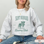 Saint Bernard Cowboy club Sweatshirt, St Bernard, St Bernard Sweatshirt, Saint Bernard Gift, St Bernard shirt, Saint Bernard cowboy sweater