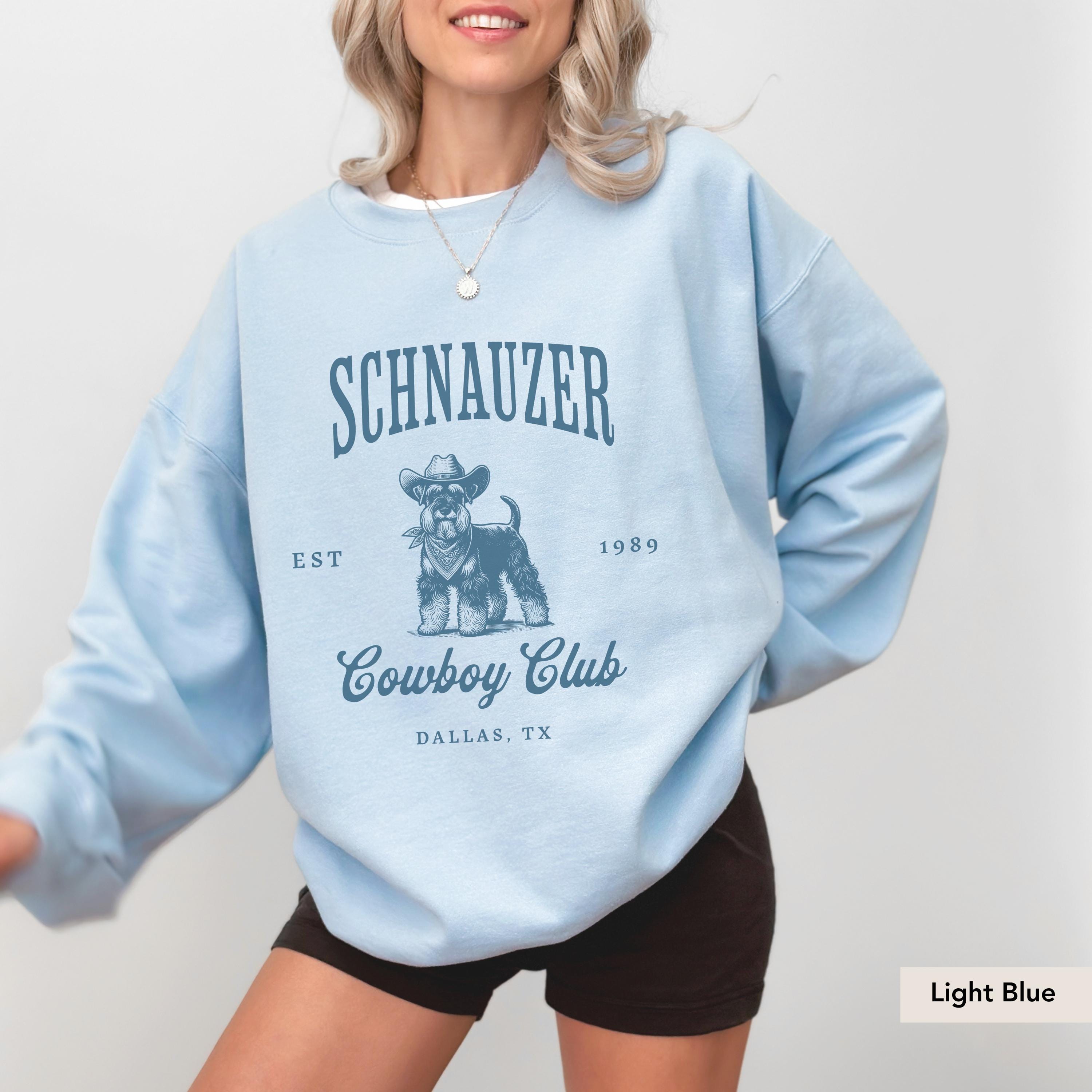 Schnauzer Cowboy Club Sweatshirt, Schnauzer, Schnauzer gifts, Schnauzer Sweater, Schnauzer Shirt, Schnauzer dog mom, Schnauzer lover