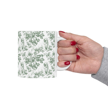 Great Pyrenees French Pastel Toile de Jouy Mug, Dog Mugs, Great Pyrenees Coffee Mug, Great Pyrenees Mom Gifts, Great Pyrenees Lover Gift