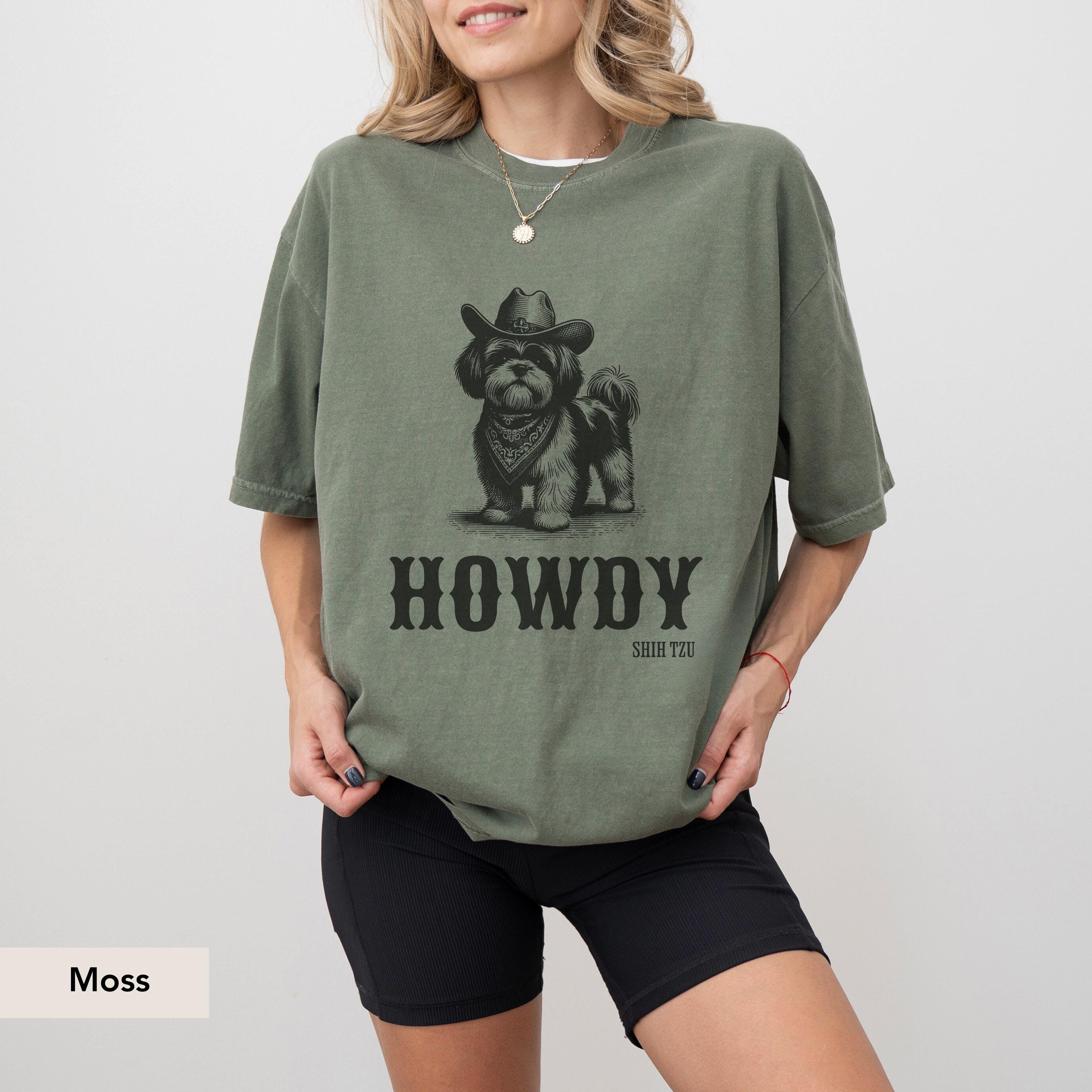 Howdy Shih tzu Comfort Colors Shirt, Shih tzu, Shih tzu gift, Shih tzu shirt, Shih tzu mom, Shih tzu Dog mom, Shih tzu dog, Dog western
