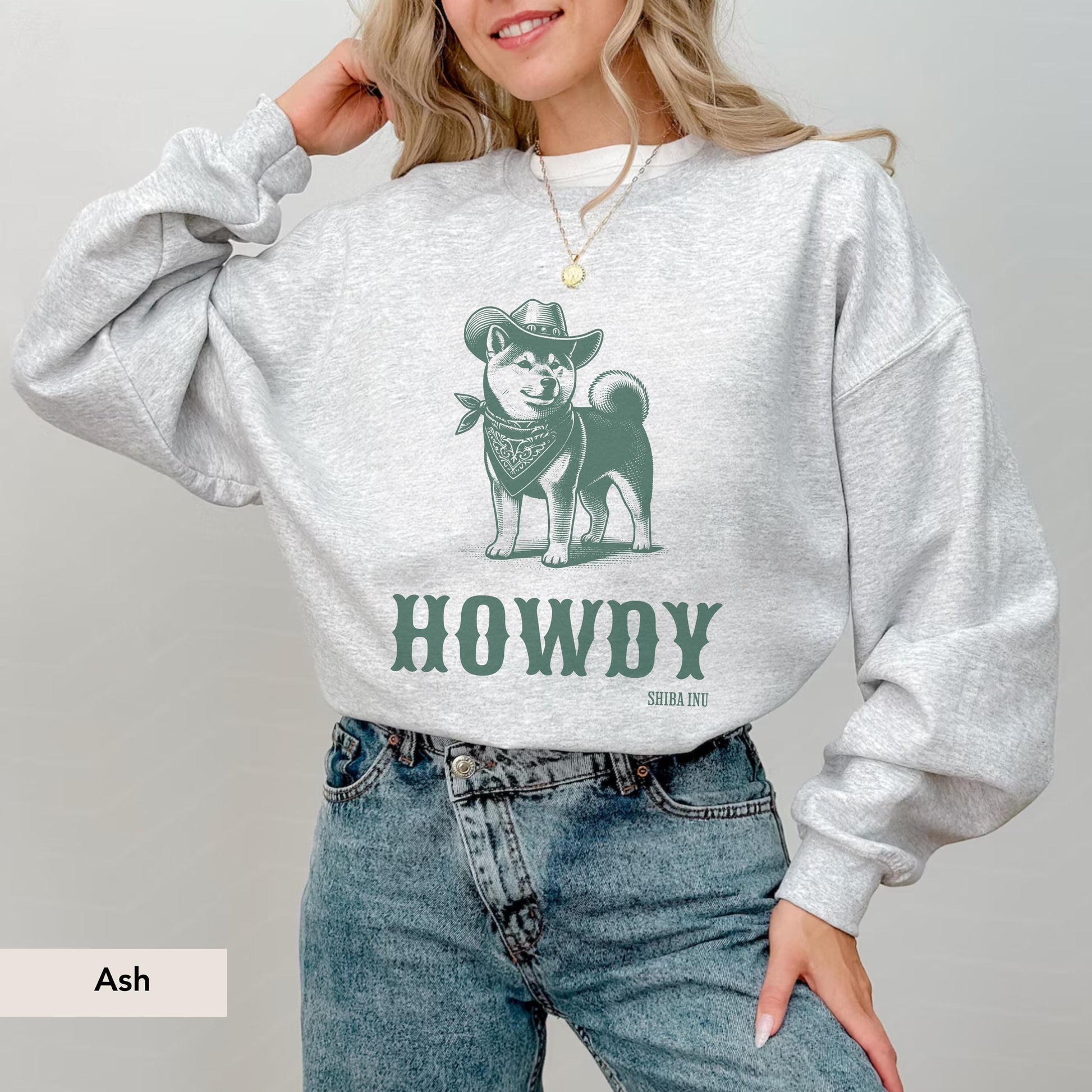 Howdy Shiba Inu Sweatshirt, Shiba Inu Shirt, Shiba Inu, Shiba Inu Lover gift, Shiba Inu gifts, Dog Cowboy, Shiba Inu Mom