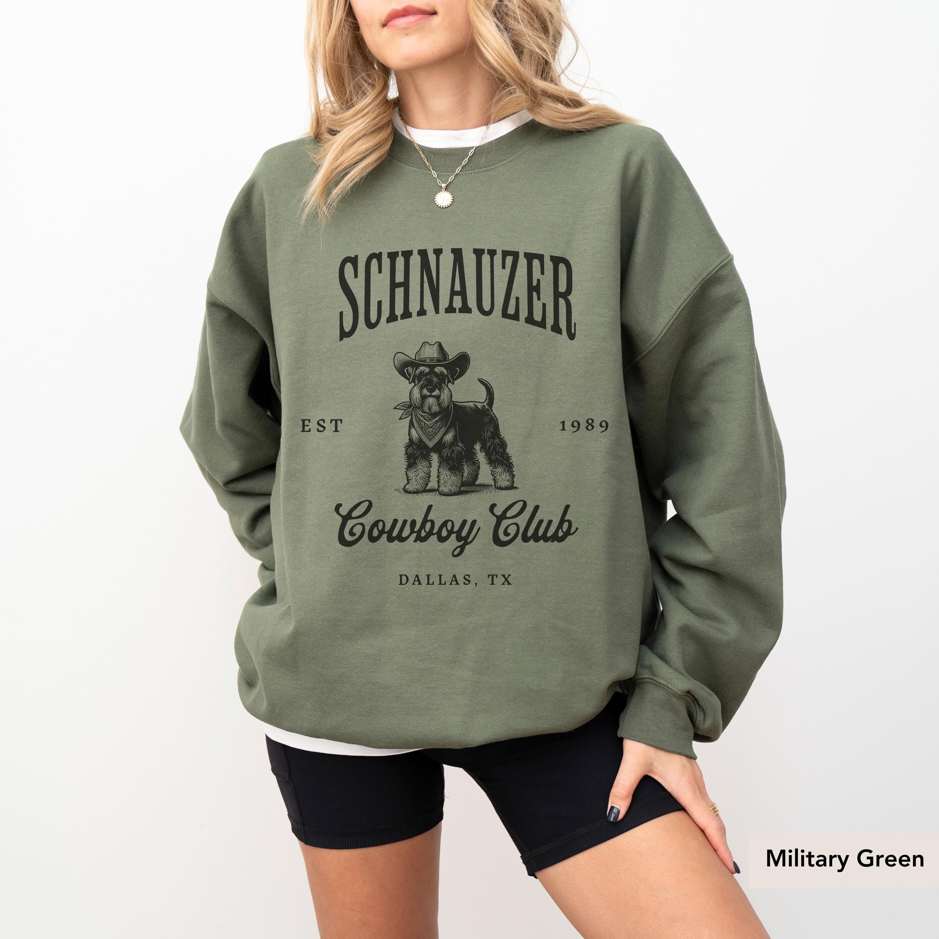 Schnauzer Cowboy Club Sweatshirt, Schnauzer, Schnauzer gifts, Schnauzer Sweater, Schnauzer Shirt, Schnauzer dog mom, Schnauzer lover