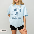 Boxer Dog Cowboy Club Comfort Colors Shirt, boxer dog shirt, Boxer, boxer dog gifts, boxer dog mom, boxer dog gift, Dog Western shirt
