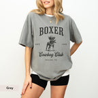 Boxer Dog Cowboy Club Comfort Colors Shirt, boxer dog shirt, Boxer, boxer dog gifts, boxer dog mom, boxer dog gift, Dog Western shirt