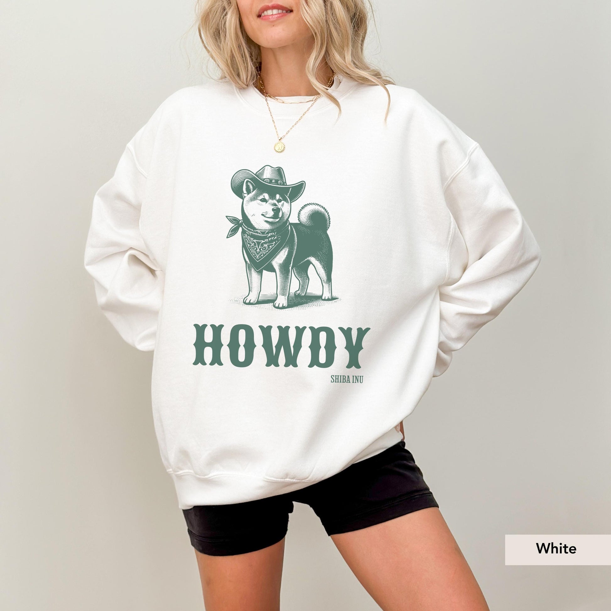 Howdy Shiba Inu Sweatshirt, Shiba Inu Shirt, Shiba Inu, Shiba Inu Lover gift, Shiba Inu gifts, Dog Cowboy, Shiba Inu Mom