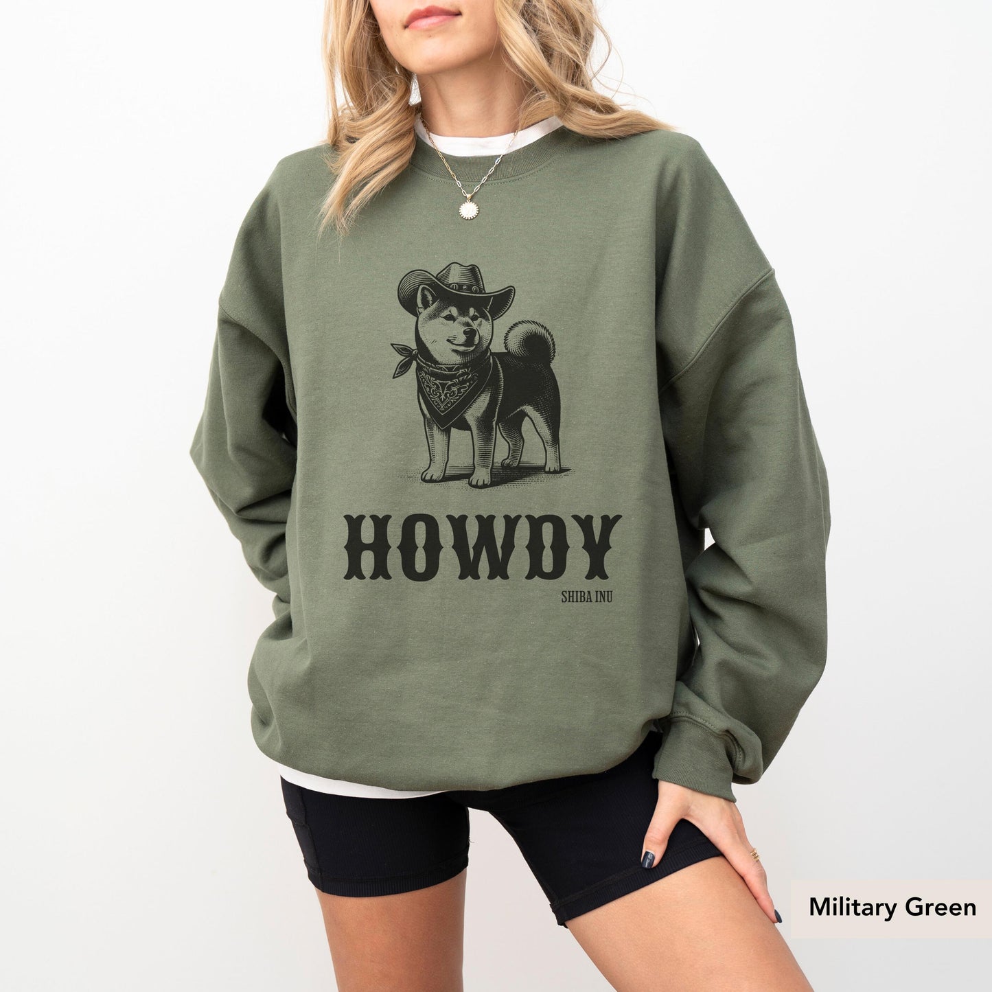Howdy Shiba Inu Sweatshirt, Shiba Inu Shirt, Shiba Inu, Shiba Inu Lover gift, Shiba Inu gifts, Dog Cowboy, Shiba Inu Mom