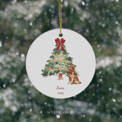 Custom Christmas Dog Ornament