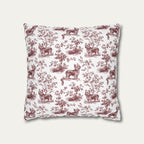 Yorkshire Terrier Burgundy French Toile Pillow