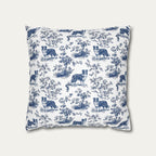 Border Collie Blue French Toile Pillow