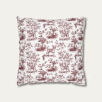 Chihuahua Shorthaired Burgundy French Toile Pillow