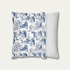 Australian Cattle Dog Blue French Toile Pillow