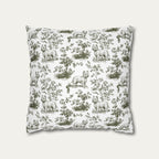Westie Sage Green French Toile Pillow