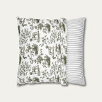 Great Dane Sage Green French Toile Pillow