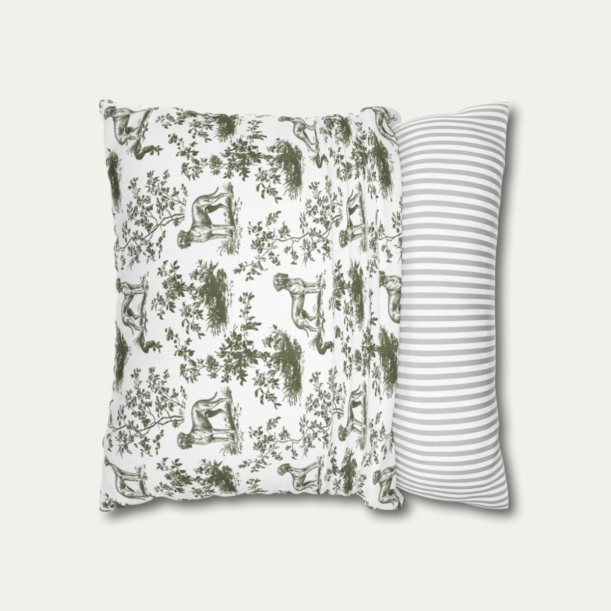 Great Dane Sage Green French Toile Pillow