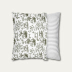 Whippet Sage Green French Toile Pillow
