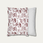 Bengal Cat Sage Green French Toile Pillow