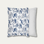Border Collie Blue French Toile Pillow