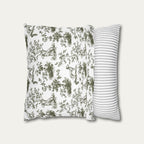 Dalmatian Sage Green French Toile Pillow