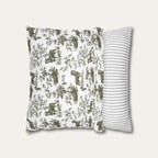 Rottweiler Sage Green French Toile Pillow