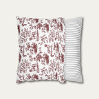 Great Dane Burgundy French Toile Pillow