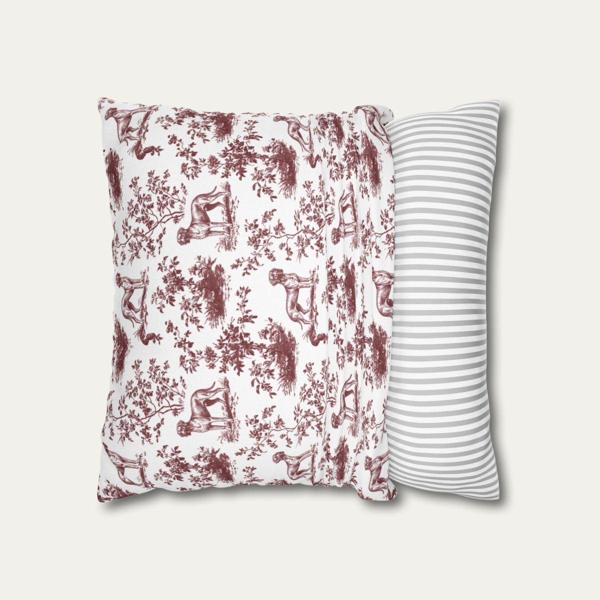 Great Dane Burgundy French Toile Pillow