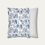 Cockapoo Blue French Toile Pillow