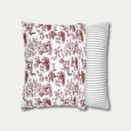 Wheaten Terrier Burgundy French Toile Pillow