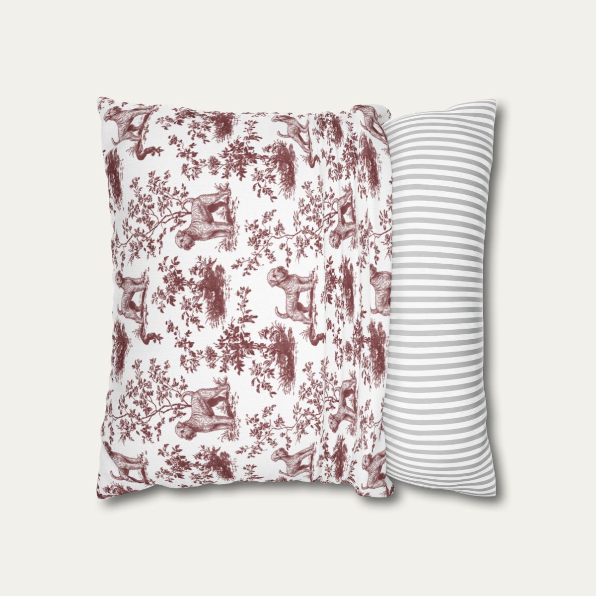 Wheaten Terrier Burgundy French Toile Pillow