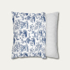 Chihuahua Shorthaired Blue French Toile Pillow