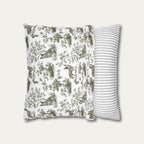 Australian Cattle Dog Sage Green French Toile Pillow