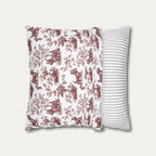 Scottish Terrier Burgundy French Toile Pillow