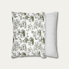 Labrador Retriever Sage Green French Toile Pillow