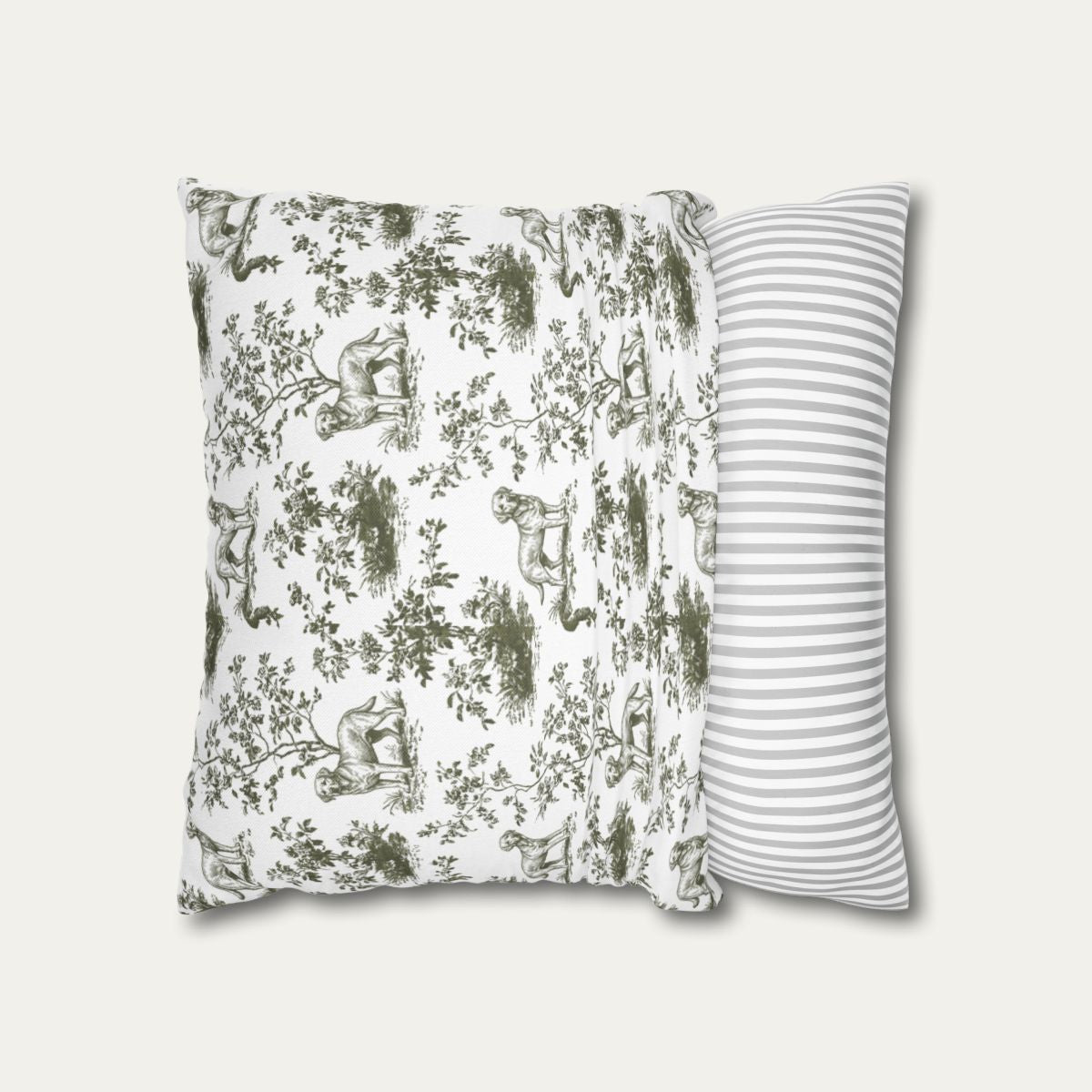 Labrador Retriever Sage Green French Toile Pillow