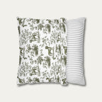 Rhodesian Ridgeback Sage Green French Toile Pillow