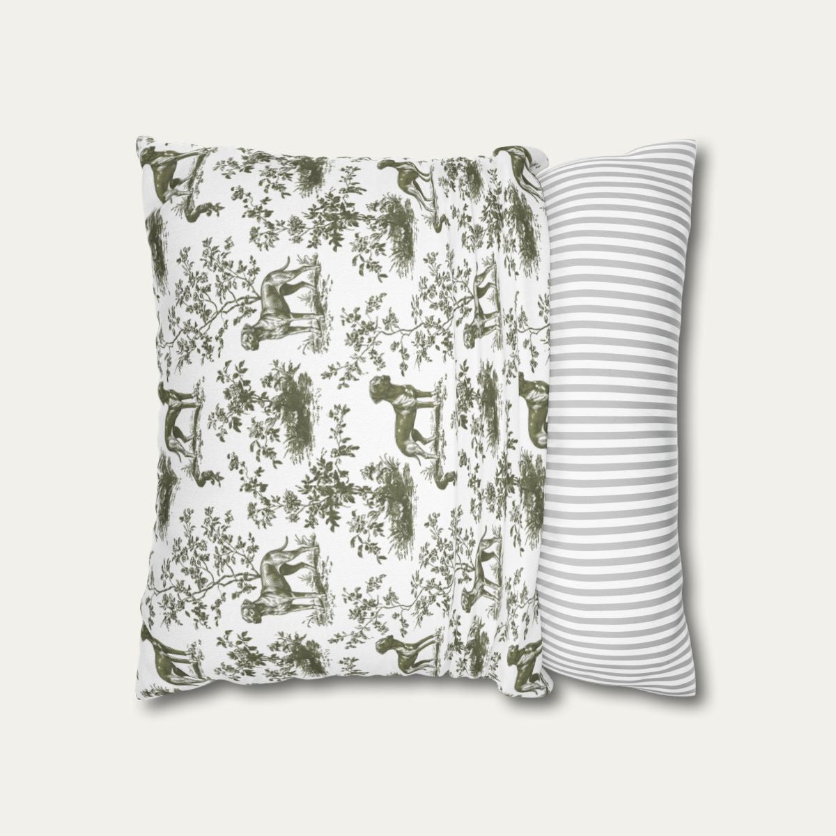 Rhodesian Ridgeback Sage Green French Toile Pillow