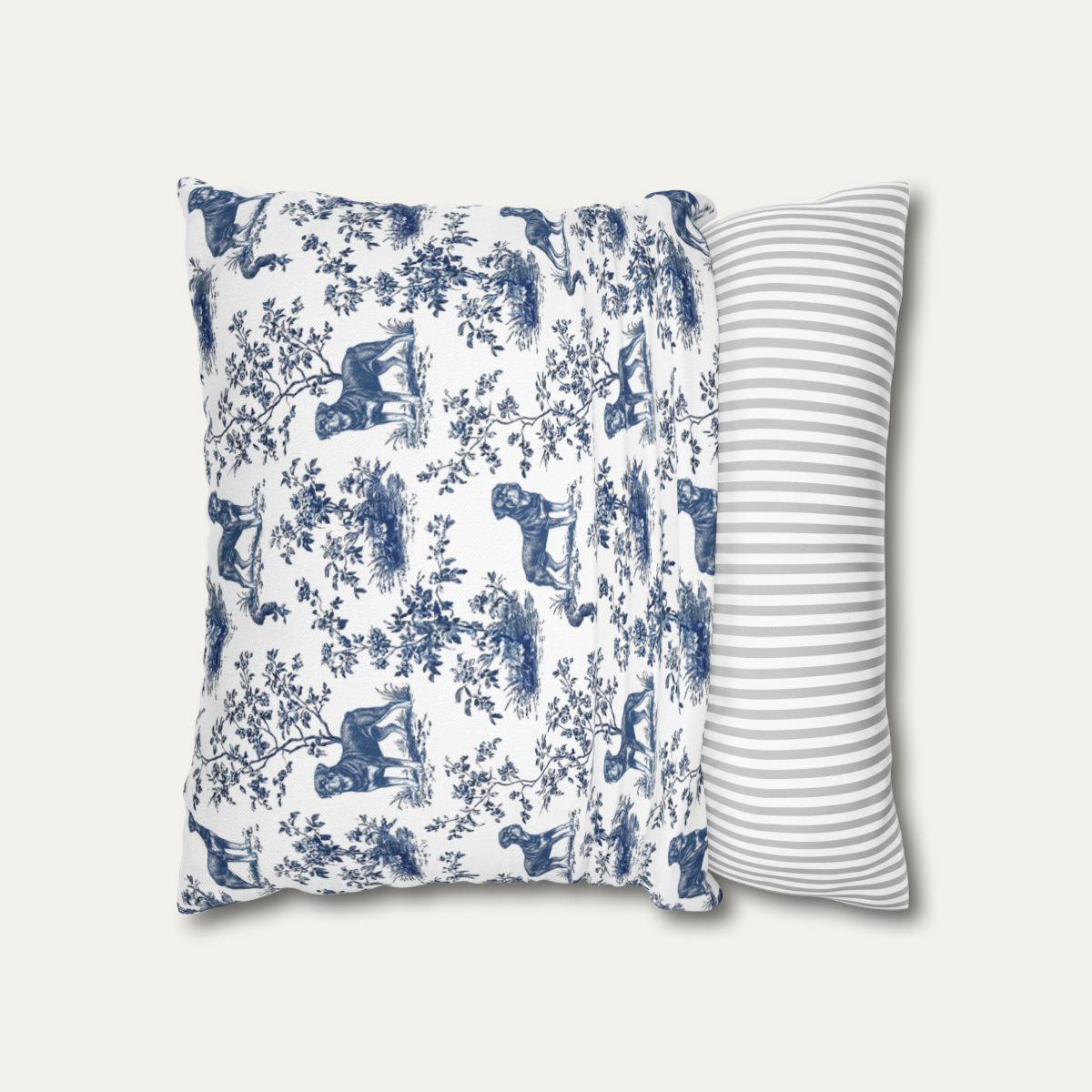 Rottweiler Blue French Toile Pillow