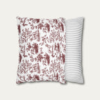 Saluki Burgundy French Toile Pillow