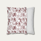 Yorkshire Terrier Burgundy French Toile Pillow